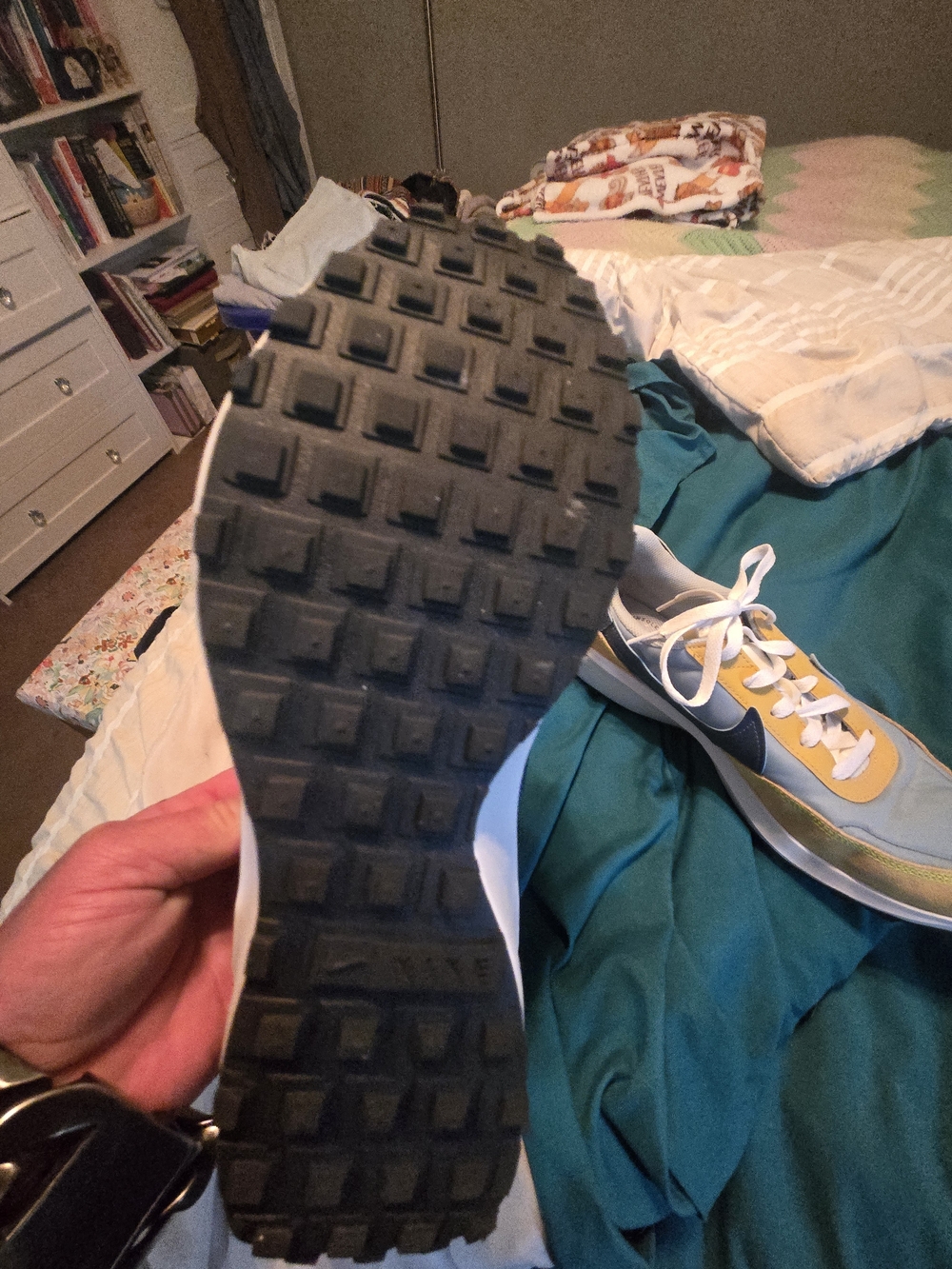 Nike Men’s Waffel Runner Sneakers — Light Blue & Yellow. Worn 1x - Picture 3 of 5